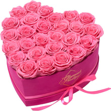 Load image into Gallery viewer, Forever Roses Heart Box – Luxury Preserved Flower Arrangement