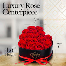 Load image into Gallery viewer, Forever Roses Heart Box – Luxury Preserved Flower Arrangement