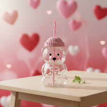 Load image into Gallery viewer, Pink Bear Glass Cup
