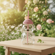 Load image into Gallery viewer, Pink Bear Glass Cup
