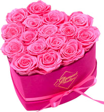 Load image into Gallery viewer, Forever Roses Heart Box – Luxury Preserved Flower Arrangement

