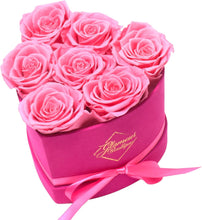 Load image into Gallery viewer, Forever Roses Heart Box – Luxury Preserved Flower Arrangement

