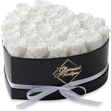 Load image into Gallery viewer, Forever Roses Heart Box – Luxury Preserved Flower Arrangement
