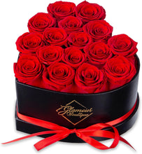 Load image into Gallery viewer, Forever Roses Heart Box – Luxury Preserved Flower Arrangement
