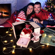 Load image into Gallery viewer, Preserved Rose Box for Her, Forever Real Flowers with Sterling Silver Necklace - Romantic Gift for Delivery on Valentine’S Day, Christmas, Birthday, Anniversary
