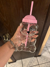 Load image into Gallery viewer, Pink Bear Glass Cup
