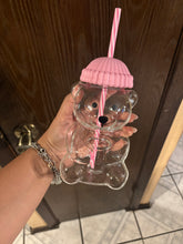 Load image into Gallery viewer, Pink Bear Glass Cup
