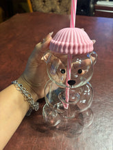 Load image into Gallery viewer, Pink Bear Glass Cup
