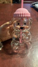 Load image into Gallery viewer, Pink Bear Glass Cup
