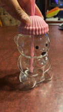 Load and play video in Gallery viewer, Pink Bear Glass Cup
