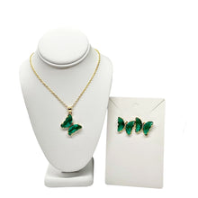 Load image into Gallery viewer, Crystal Butterfly Necklace Set
